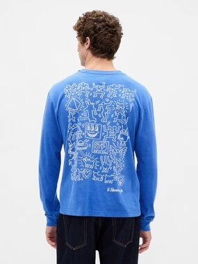 BNWT NEW Men's/ Unisex GAP x Keith Haring Relaxed Graphic T-Shirt Sz Medium!